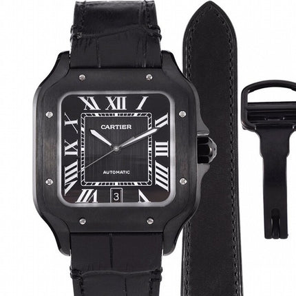CARTIER 산토스 라지 40mm 블랙