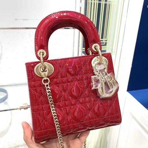 디올 레이디백 미니 17cm 레드
