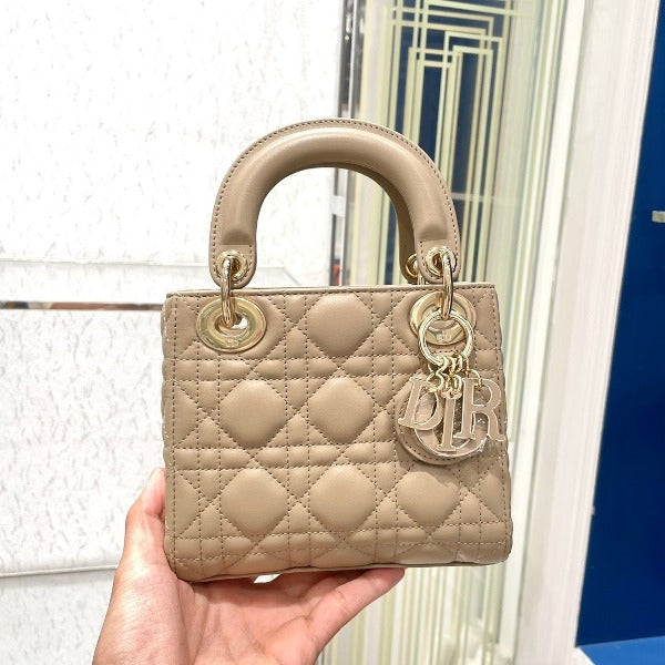 디올 레이디백 미니 17cm 골드