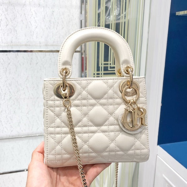 디올 레이디백 미니 17cm 화이트