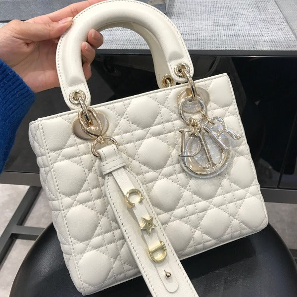 디올 레이디백 스몰 20cm 화이트