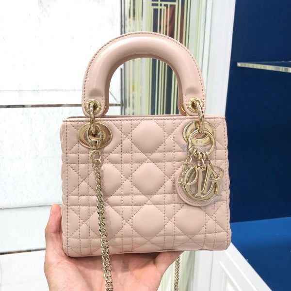 디올 레이디백 미니 17cm 핑크