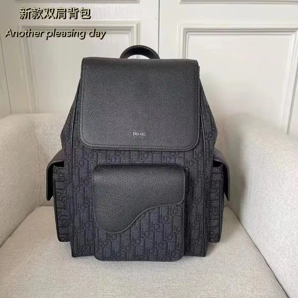 디올 오블리크 자카드 새들 백팩