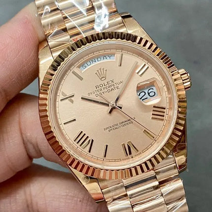 롤렉스 데이데이트 옐로우골드 샴페인 골드 로만 40mm